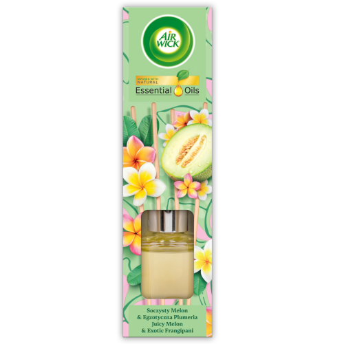 Przejdź do produktu AIR WICK Pachnące Patyczki Soczysty Melon & Egzotyczna Plumeria 40ml