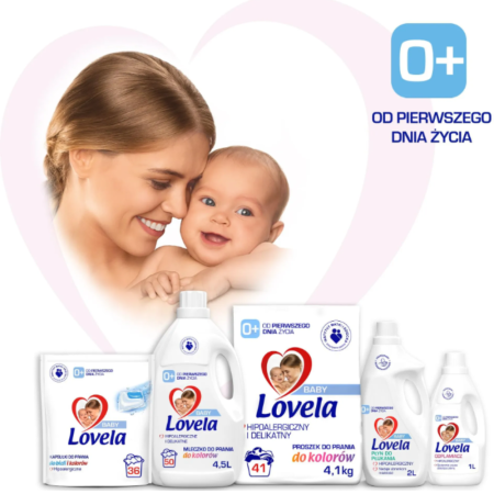 LOVELA Baby Hipoalergiczny Proszek do Prania Kolorów