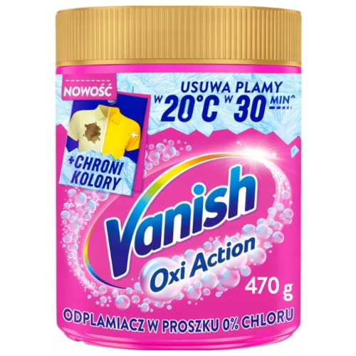 Przejdź do produktu VANISH Oxi Action Pink odplamiacz w proszku 470 g – aktywny tlen