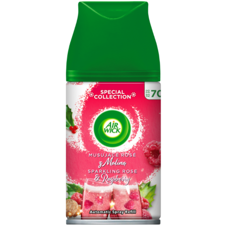 Air Wick Automatyczny odświeżacz powietrza Musujący Rose z Maliną - Wkład 250 ml