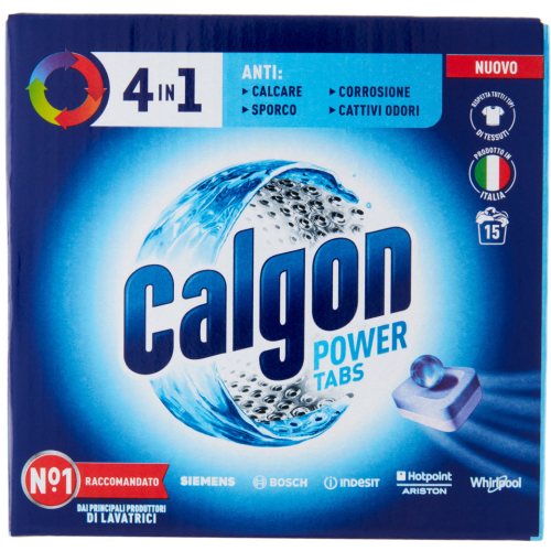 Przejdź do produktu CALGON 4w1 Power Tabs 15 szt. – odkamieniacze do pralki