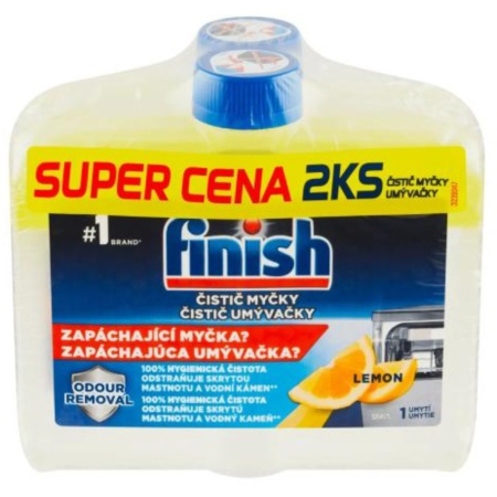 Finish Płyn do czyszczenia zmywarki Lemon 2x250 ml Duo