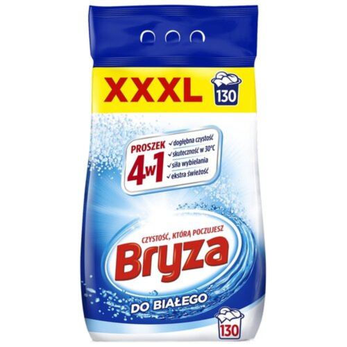 Przejdź do produktu BRYZA 4w1 Proszek do prania do bieli 8,45 kg – 130 prań