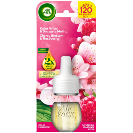 Air Wick Elektryczny Kwiat Wiśni &amp; Soczyste Maliny - Wkład 19 ml