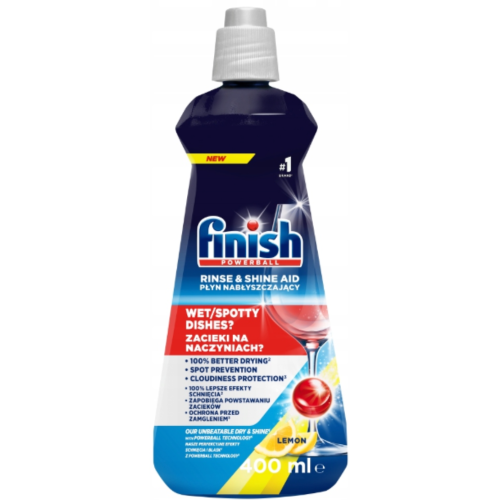 Przejdź do produktu FINISH Shine & Protect Cytryna 400 ml – nabłyszczacz do zmywarki