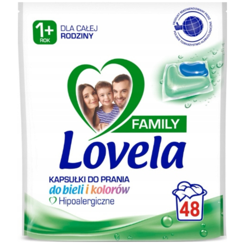 Przejdź do produktu LOVELA Family Hipoalergiczne kapsułki prania 48 — delikatność i skuteczność