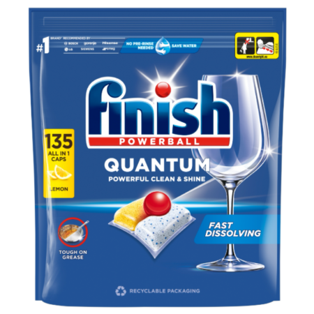 Finish Quantum Lemon Kapsułki do mycia naczyń w zmywarce (135 sztuk)