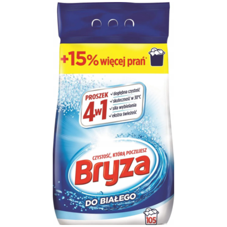 Bryza 4w1 Proszek do prania do bieli 6,825 kg (105 prań)