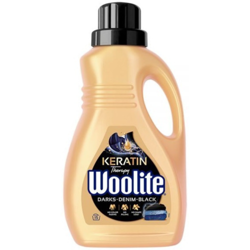 Przejdź do produktu WOOLITE Keratin Dark Denim Black – płyn do prania 900 ml ciemnych tkanin