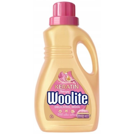 Woolite Keratin Therapy Delicate Płyn do prania delikatnych tkanin i wełny 900 ml (15 prań)