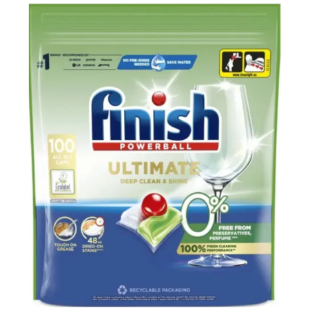 Finish Ultimate 0% Kapsułki do mycia naczyń w zmywarce (100 sztuk)
