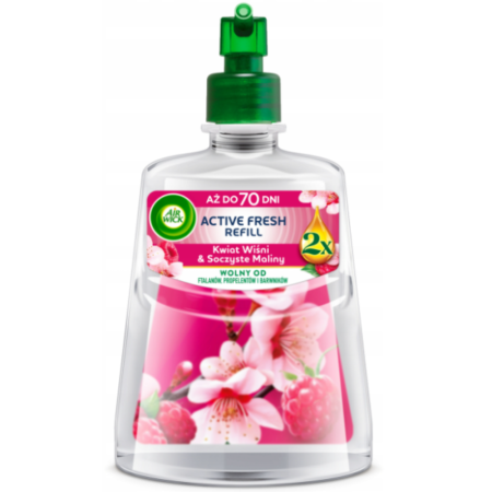 Air Wick Active Fresh Kwiat Wiśni &amp; Soczyste Maliny 228 ml - Wkład