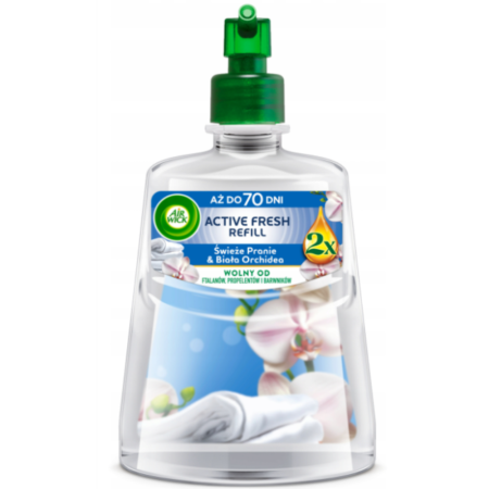 Air Wick Active Fresh Świeże Pranie &amp; Biała Orchidea 228 ml - Wkład