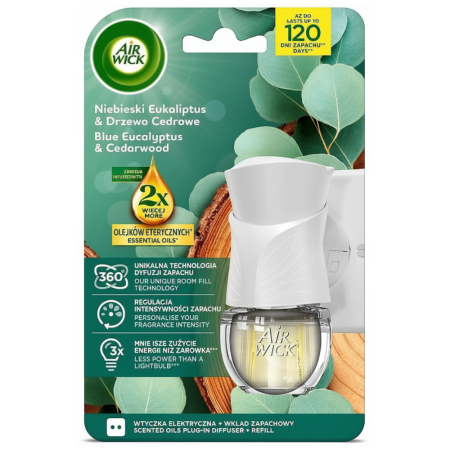 Air Wick Elektryczny Niebieski Eukaliptus &amp; Drzewo Cedrowe 19ml Komplet (id: 278)
