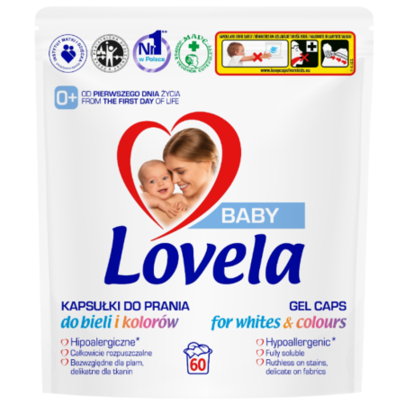 Lovela Baby Uniwersalne kapsułki do prania biel/kolor 60 szt.
