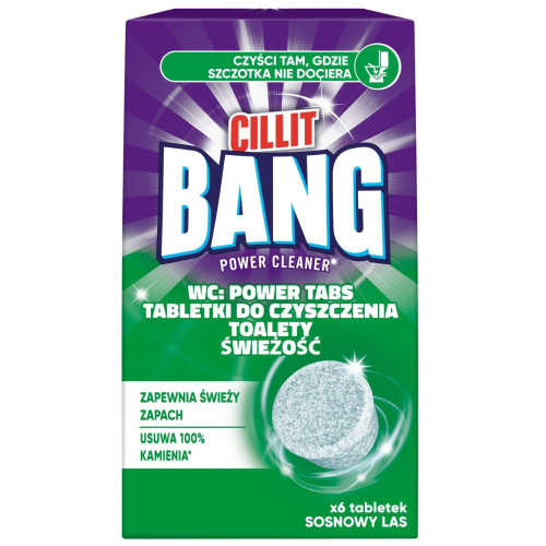 Przejdź do produktu CILLIT Bang WC Tabletki 6 szt. – Sosnowy Las, czyszczenie toalety