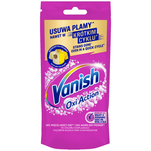 Przejdź do produktu VANISH Oxi Action Pink – odplamiacz w żelu do kolorów i bieli 100 ml