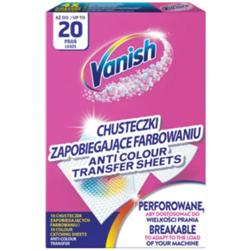 Przejdź do produktu VANISH Color Protect chusteczki zapobiegające farbowaniu 10 szt.