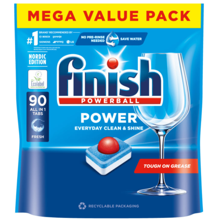 Finish Power All In 1 Fresh Kapsułki do mycia naczyń w zmywarce 1530 g (90 tabs.)