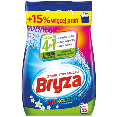 Bryza Spring Freshness 4w1 Proszek do prania do koloru 3,575 kg (55 prań)