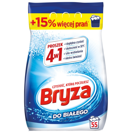 Bryza 4w1 Proszek do prania do bieli 3,575 kg (55 prań)