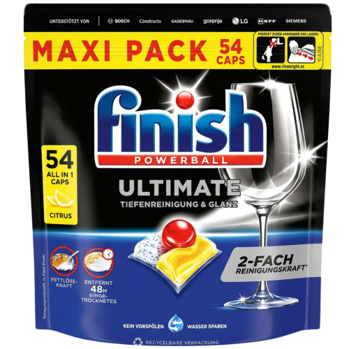 Przejdź do produktu Finish Ultimate kapsułki do zmywarki All In 1 Citrus 54 caps.