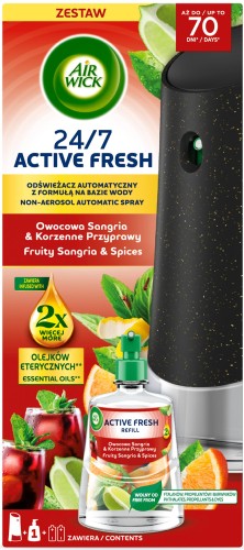 Przejdź do produktu Air Wick Active Fresh Odświeżacz automatyczny Owocowa Sangria & Korzenne Przyprawy 228 ml - Komplet