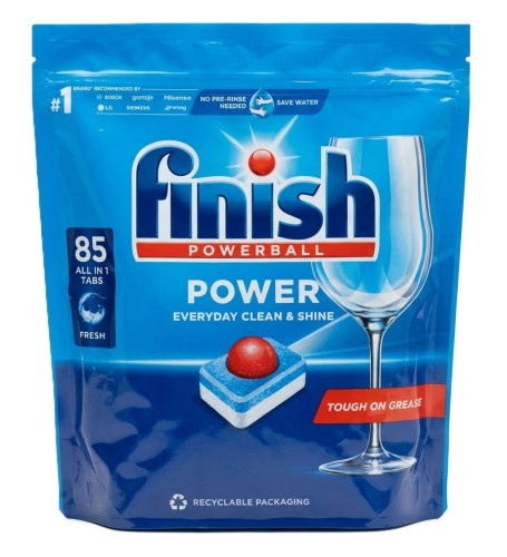 Przejdź do produktu Finish Power All In 1 Fresh Tabletki do mycia naczyń w zmywarce 1360 g (85 sztuk)