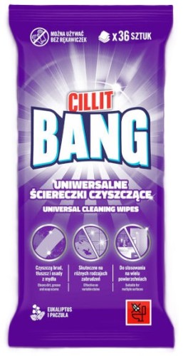 Przejdź do produktu Cillit Bang Uniwersalne ściereczki czyszczące Eukaliptus i Paczula 36 szt.